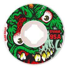 Load image into Gallery viewer, 54mm Roskopp Face Two Reissue White Hardline 95a Slime Balls Wheels