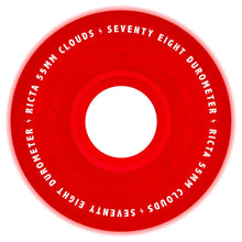 Load image into Gallery viewer, 55mm Clouds GITD Red 78a Ricta Wheels