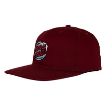 Load image into Gallery viewer, Simplified Wave Maroon Snapback Hat