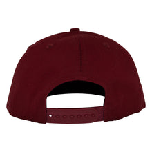 Load image into Gallery viewer, Simplified Wave Maroon Snapback Hat