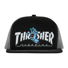 Load image into Gallery viewer, Thrasher Screaming Logo Mesh Trucker Black/Grey Unisex
