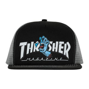 Thrasher Screaming Logo Mesh Trucker Black/Grey Unisex