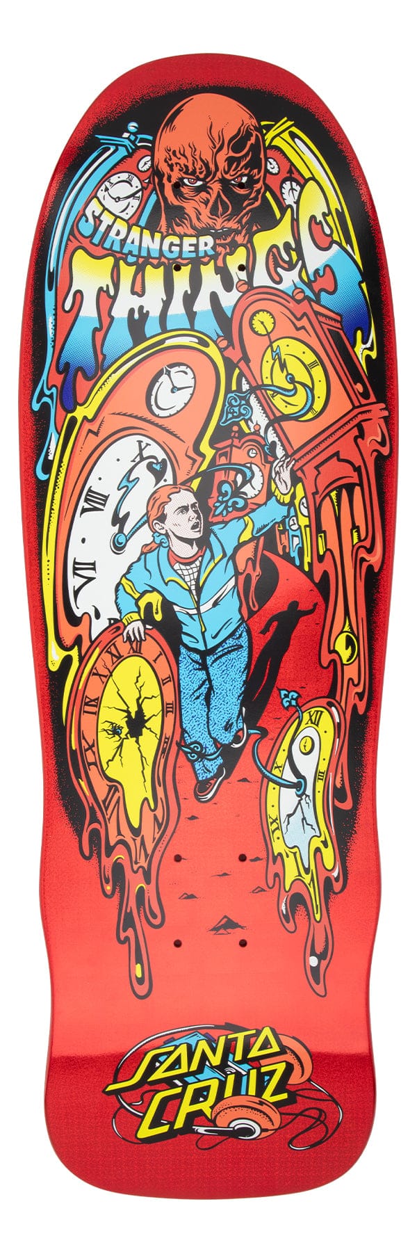 Stranger Things Grabke Max Melting Clock 9.7in x 29.4in Santa Cruz Decks