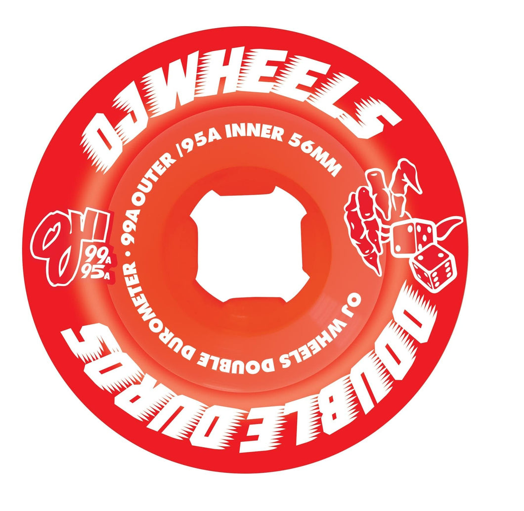 56mm Double Duro Red Combo 99a/95a OJ Wheels