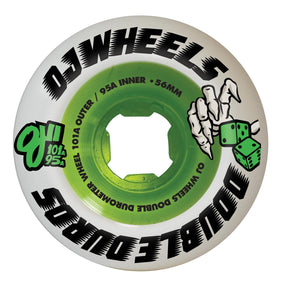 56mm Double Duro White Green Mini Combo 101a/95a OJ Wheels