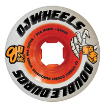 Load image into Gallery viewer, 54mm Double Duro White Orange Mini Combo 99a/95a OJ Wheels
