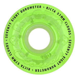 57mm Clouds Transparent Green 78a