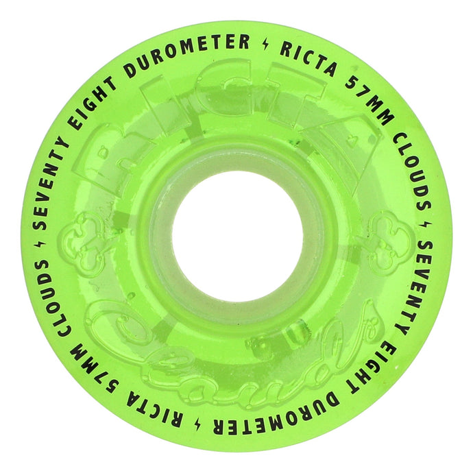 57mm Clouds Transparent Green 78a
