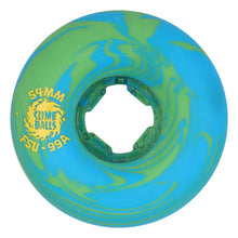 Load image into Gallery viewer, 54mm Greyson Fletcher Guest Chubbies Green Blue Swirl 99a Slime Balls Wheels
