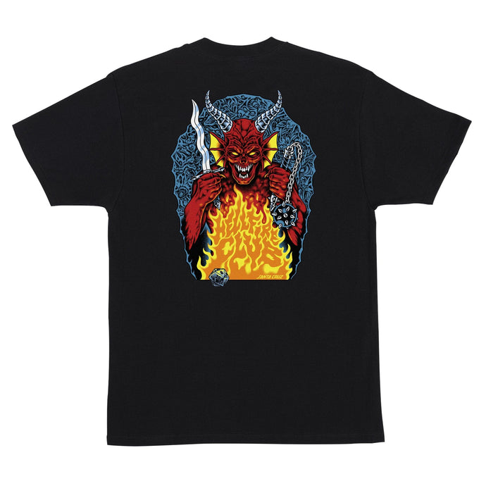 Stranger Things Hellfire Pit S/S Heavyweight T-Shirt Black Sm Mens Santa Cruz