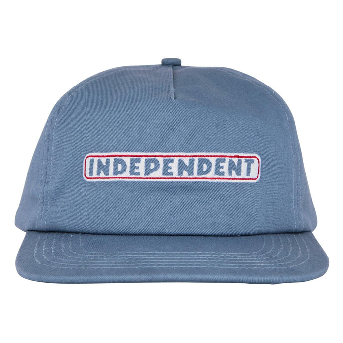 Bar Logo Blue Snapback Hat