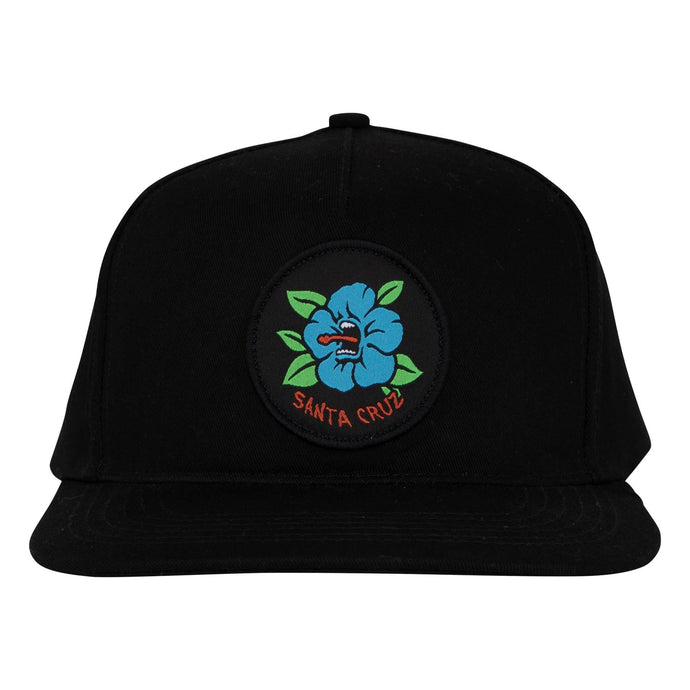 Screaming Hibiscus Blk Snapback Hat