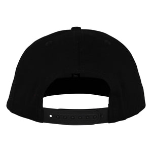 Simplified Wave Blk Snapback Hat