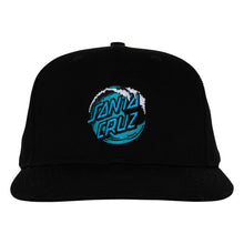 Load image into Gallery viewer, Simplified Wave Blk Snapback Hat
