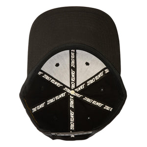 Simplified Wave Blk Snapback Hat