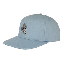 Load image into Gallery viewer, Screaming Hand Denim Snapback Hat
