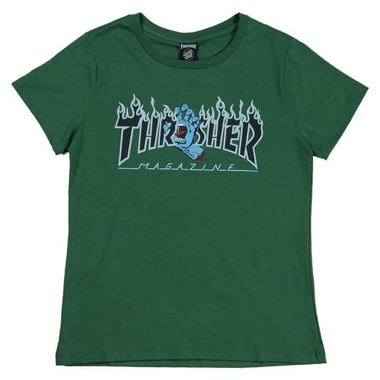 تي شيرت Thrasher Screaming Flame S/S للشباب للجنسين