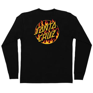 Thrasher Flame Dot L/S Black T-Shirt