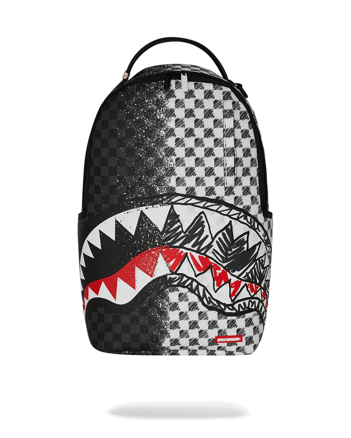 GREY CHECK SCRIBBLE SPLIT DLX