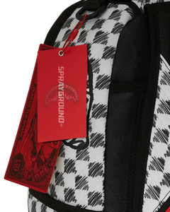 GREY CHECK SCRIBBLE SPLIT DLX