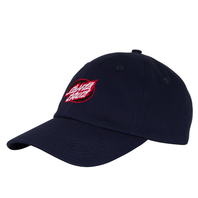 Santa Cruz True Oval Flame Low Unstructured Dad Strapback (Navy)