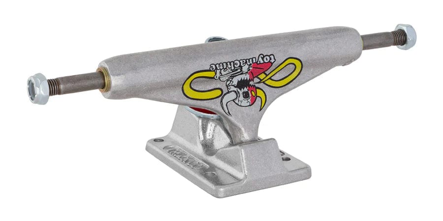 Stage 11 Toy Machine x Independent Trucks



SOLD AS PAIR

Limited Edition Independent Trucks x Toy Machine Stage 11 Standard trucks featuring polished silver hanger and baseplate with Toy Machine pad printSkateboard TrucksToy Machine x & IndependentRage 