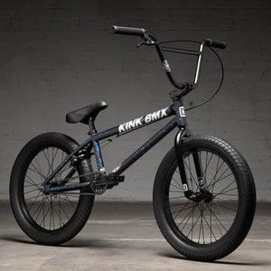 KINK BMX - CURB - Matte Blood Blue 20"Featuring modern geometry and outfitted with components such as 8.75” Kink T875 bars, 3-piece tubular chromoly cranks, a raised Mission Control TL stem, soft Kink PabmxKINKRage 