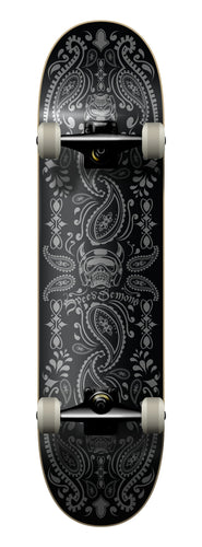 Bandana 8.0 Complete
Speed Demon Bandana Complete Skateboard Black/White 
Speed Demon Checkers Complete is available on an 8.0″ Checkers Deck in a black/white colourway. It features rawComplete Skateboardsspeed demonsRage 